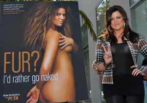 Khloe Kardashian Unveils Her PETA 'Fur? I'd Rather Go Naked' Billboard