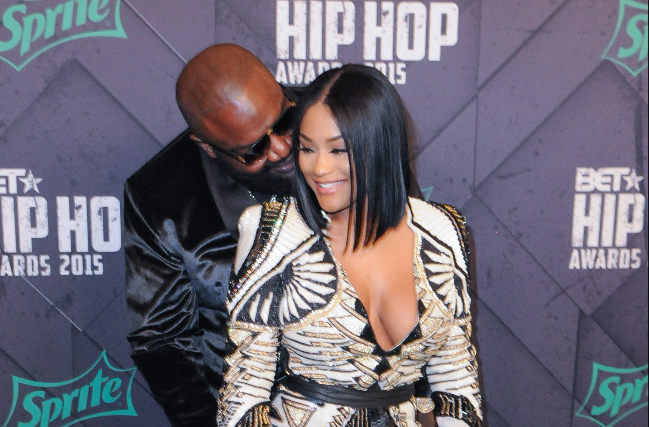 Rick Ross and fiance Lira Mercer at the 2015 BET Hip-Hop Awards