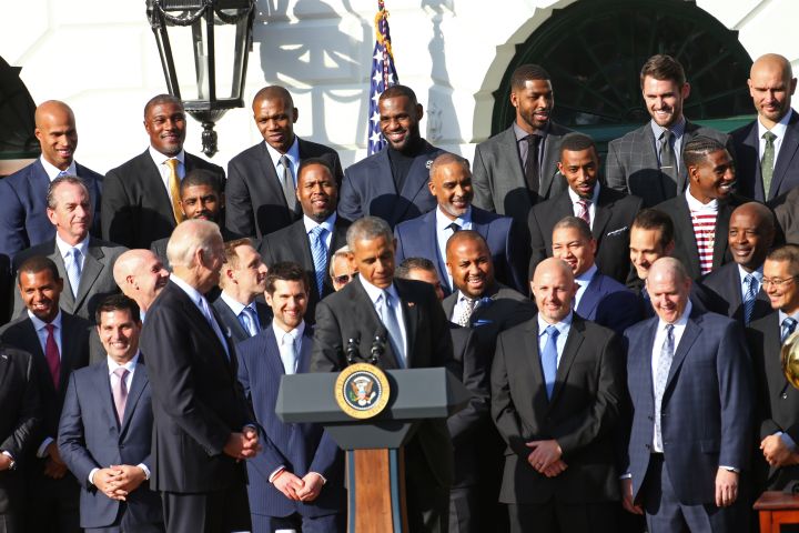 Cleveland Cavaliers Take Over The White House with POTUS & FLOTUS [Photos & Video]