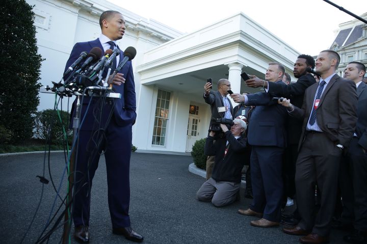 President Obama Hosts NBA Champion Cleveland Cavaliers At The White House