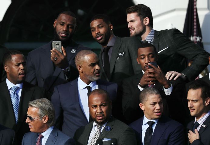 President Obama Hosts NBA Champion Cleveland Cavaliers At The White House