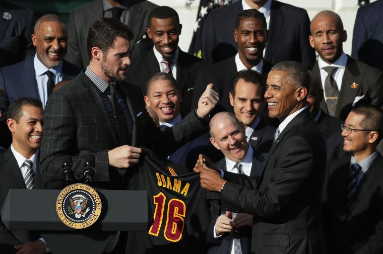 Cleveland Cavaliers Take Over The White House with POTUS & FLOTUS [Photos & Video]