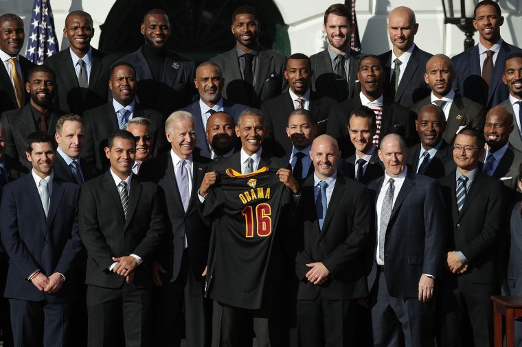 Cleveland Cavaliers Take Over The White House with POTUS & FLOTUS [Photos & Video]
