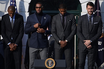 Cleveland Cavaliers Take Over The White House with POTUS & FLOTUS [Photos & Video]