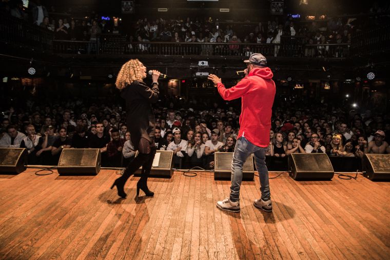 Backstage with @z1079 White Out [Photos via @stretchd_34 ]