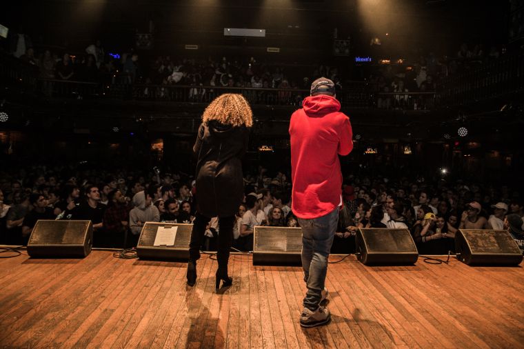 Backstage with @z1079 White Out [Photos via @stretchd_34 ]