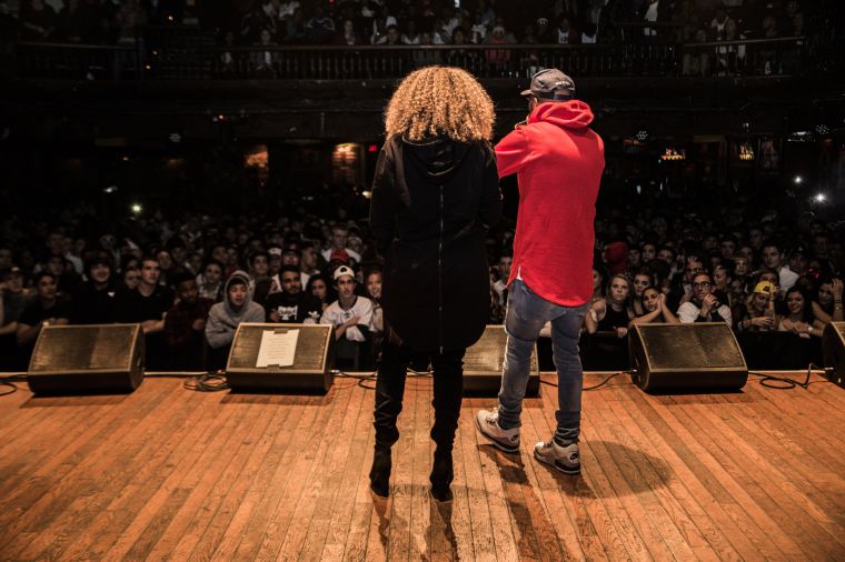Backstage with @z1079 White Out [Photos via @stretchd_34 ]