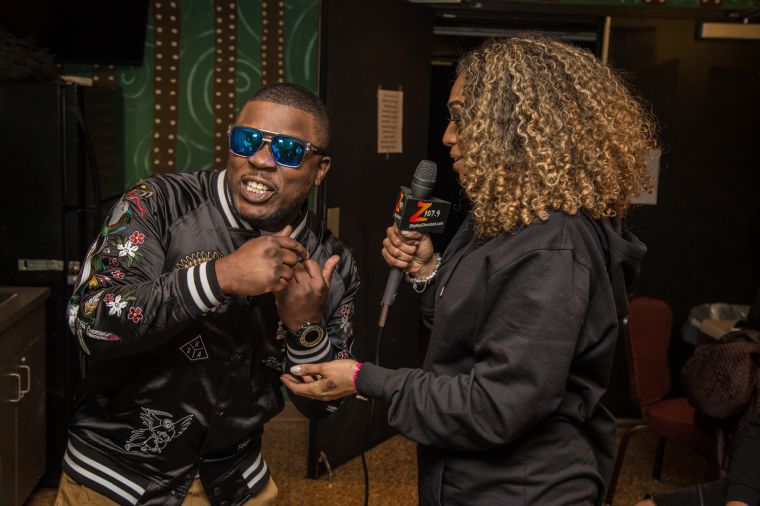 Backstage with @z1079 White Out [Photos via @stretchd_34 ]