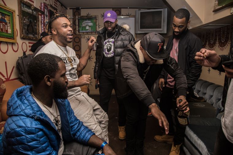 Backstage with @z1079 White Out [Photos via @stretchd_34 ]