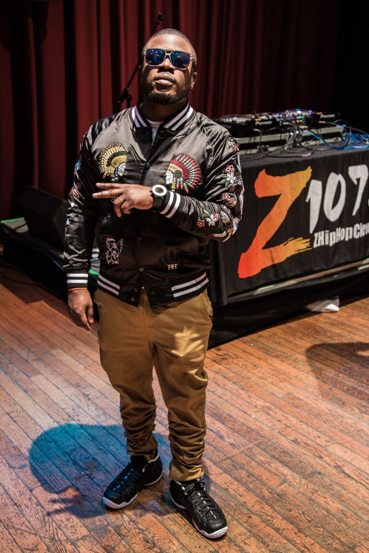 Backstage with @z1079 White Out [Photos via @stretchd_34 ]