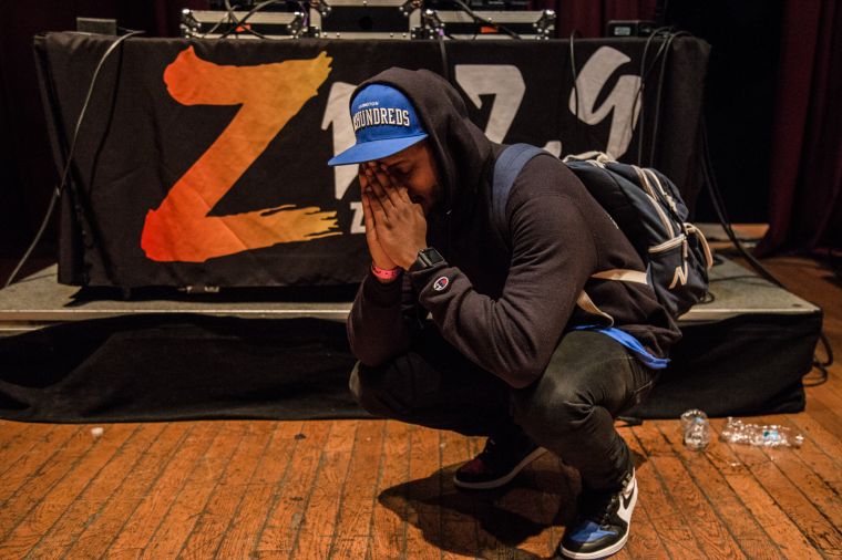 Backstage with @z1079 White Out [Photos via @stretchd_34 ]