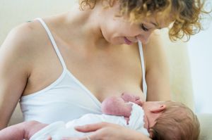 Breastfeeding a Newborn Baby