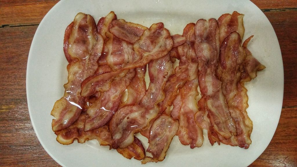 Close-Up Of Bacon In Plate