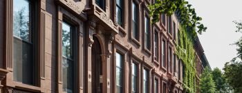 Brownstone Rowhouses in the Bedford-Stuyvesant Historic District in Brooklyn