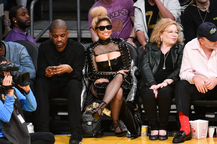 Celebrities At The Los Angeles Lakers Game