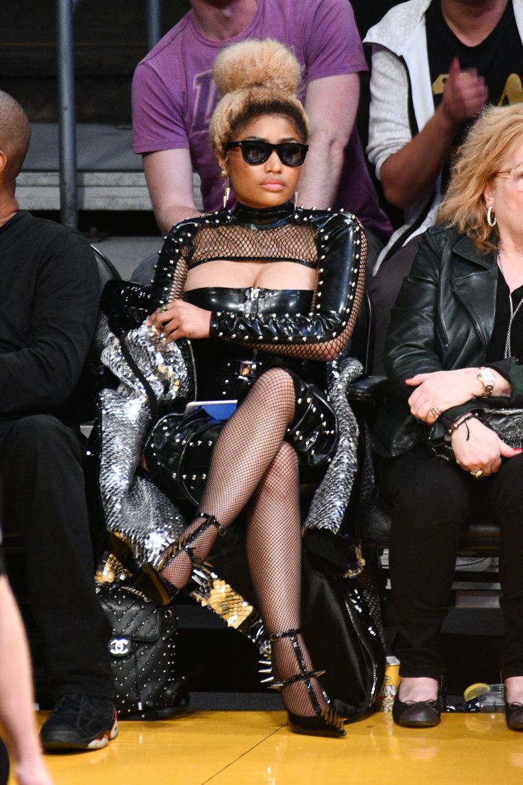 Celebrities At The Los Angeles Lakers Game