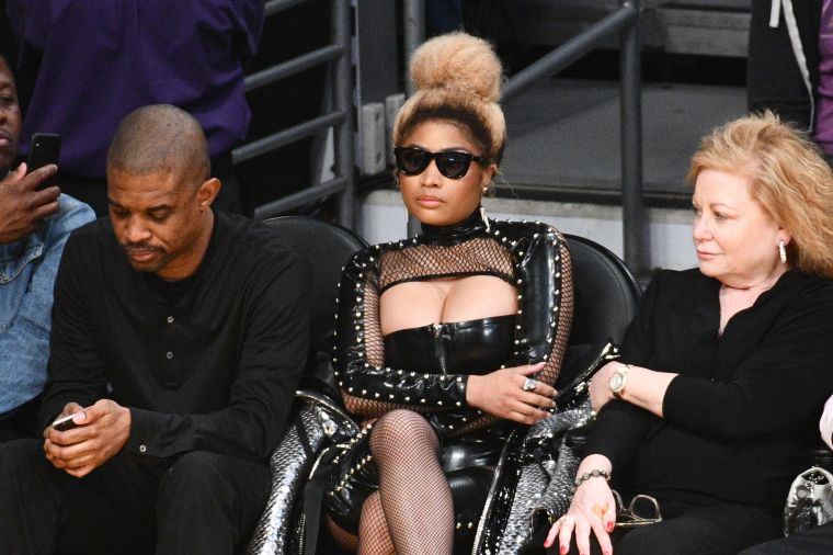 Celebrities At The Los Angeles Lakers Game