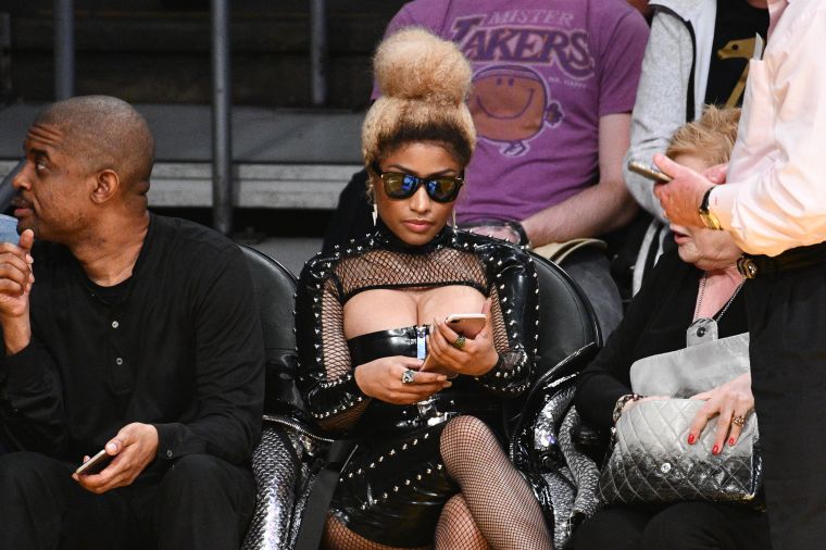 Celebrities At The Los Angeles Lakers Game