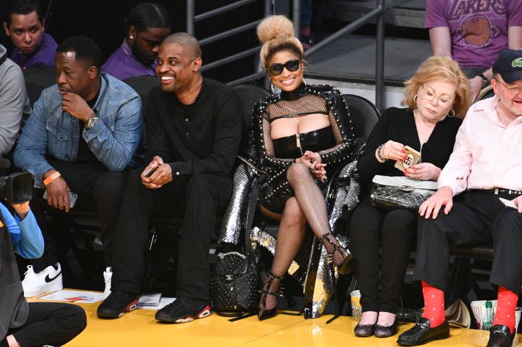Celebrities At The Los Angeles Lakers Game