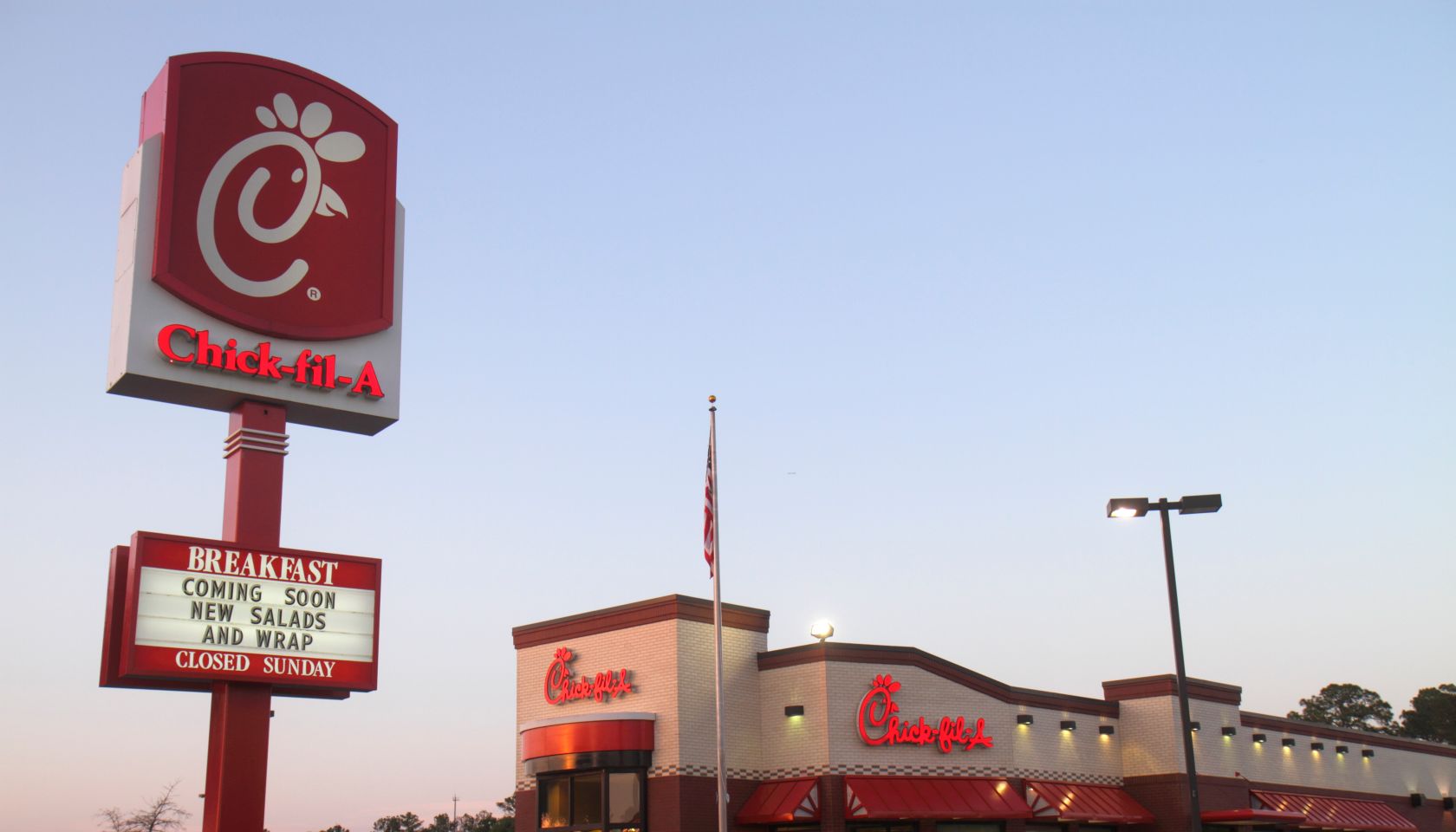 The exterior of Chick-fil-A in Thomasville.