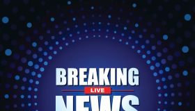 Live Breaking News headline in blue dotted color background