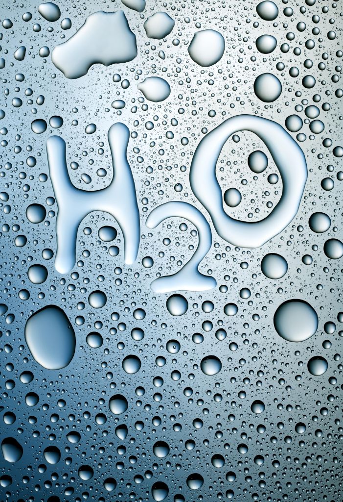 H20 written in condensation