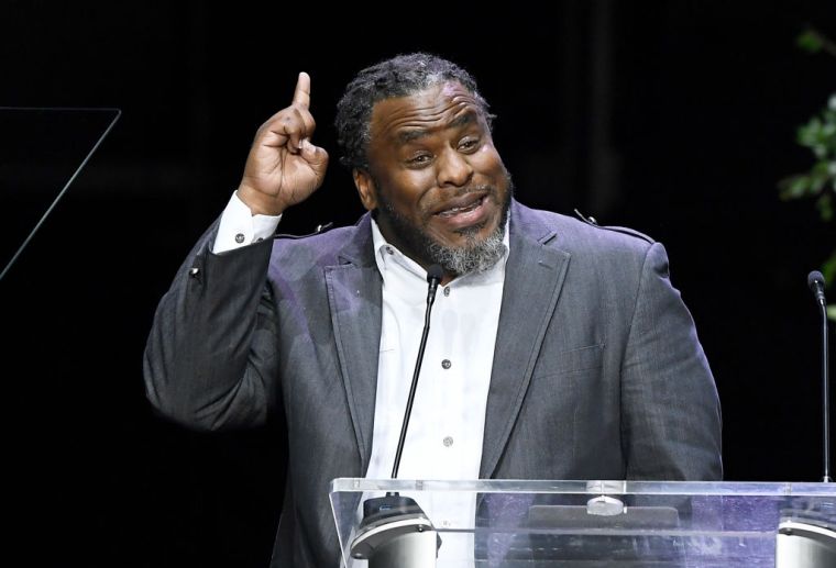 Pastor Shep Crawford speaks at Nipsey Hussle's Celebration Of Life