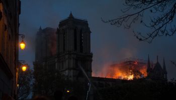 Fire At Notre Dame Cathedral In Paris