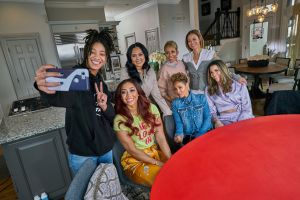 Red Table Talk Willow Smith Adrienne Banfield-Norris and Jada Pinkett Smith meet with Sonya Curry, Ayesha Curry, Sydel Curry and Callie Rivers