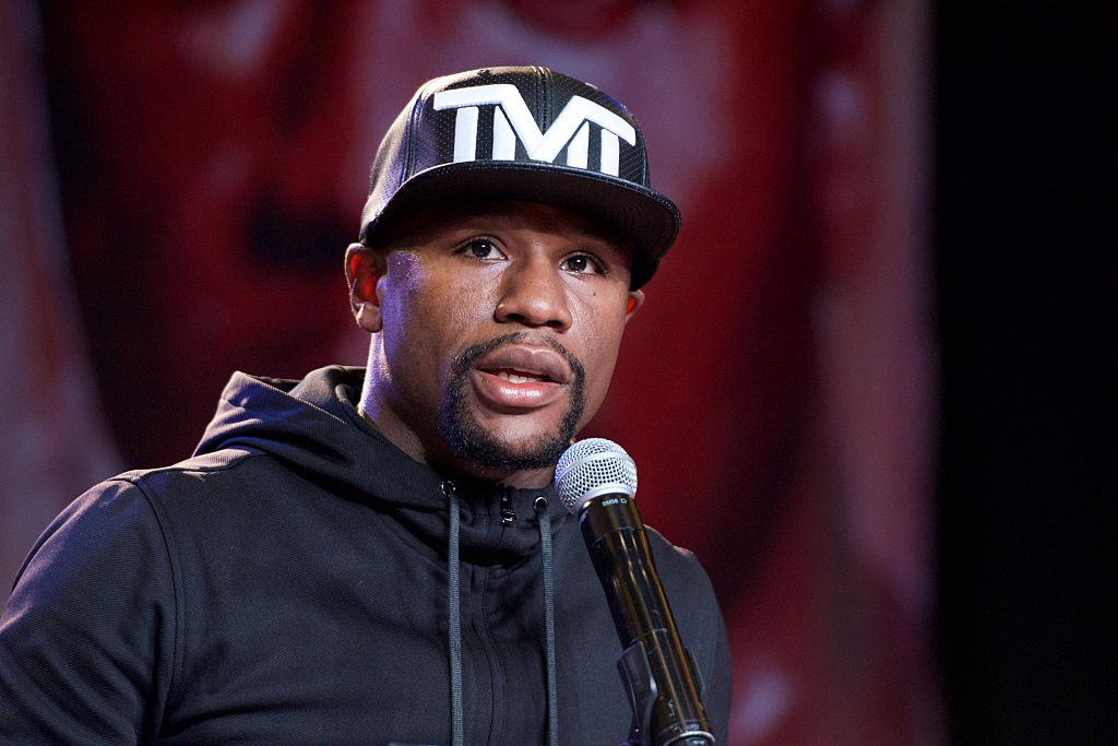 Floyd "Money" Mayweather And Andre Berto Host Los Angeles Press Conference Announcing Las Vegas Fight Date