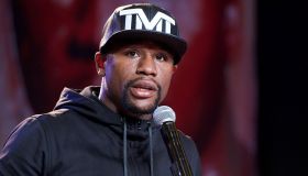 Floyd "Money" Mayweather And Andre Berto Host Los Angeles Press Conference Announcing Las Vegas Fight Date