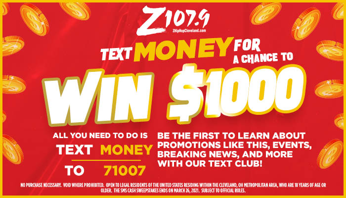 Z107.9 Text To Wish Cash Contest March 2021