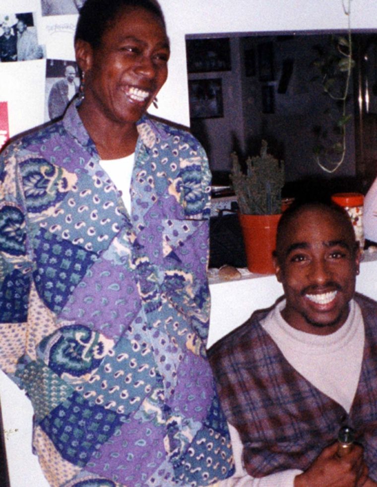 Tupac with his mother Afeni Shakur