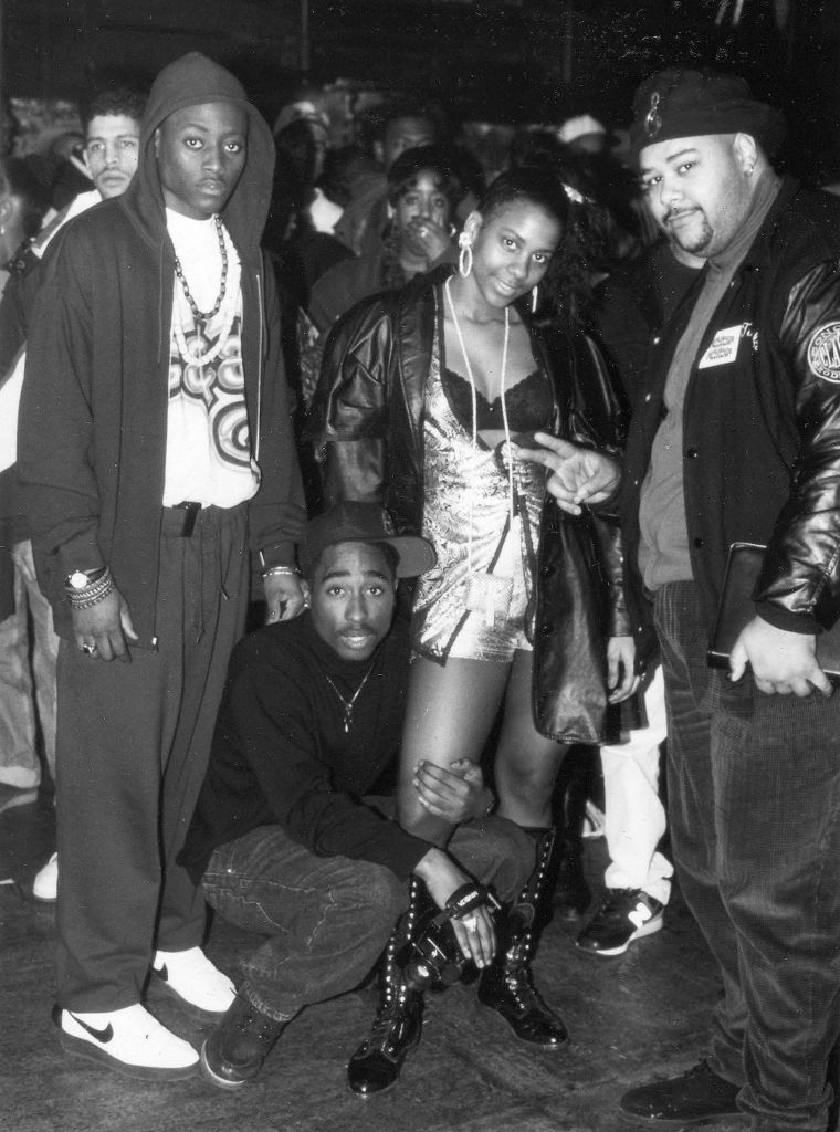 Tupac & cast on the set of 'Juice'