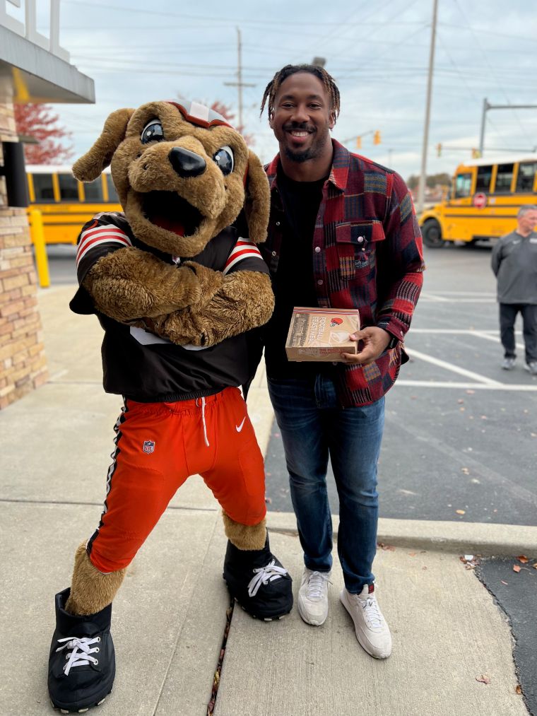 Myles Garrett and Chomps!
