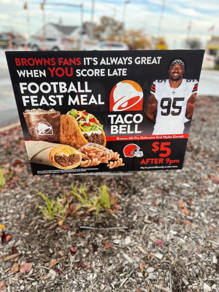 Myles Garrett at Taco Bell