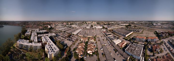 Aerial panorama Hialeah Gardens Miami FL USA