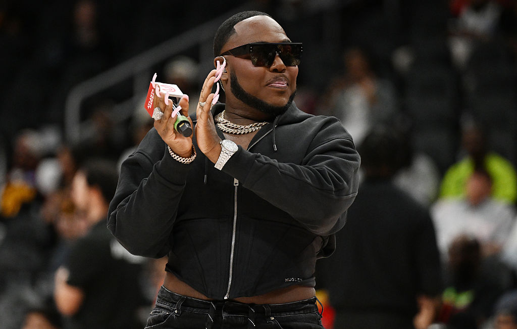 Celebrities Attend Miami Heat v Atlanta Hawks